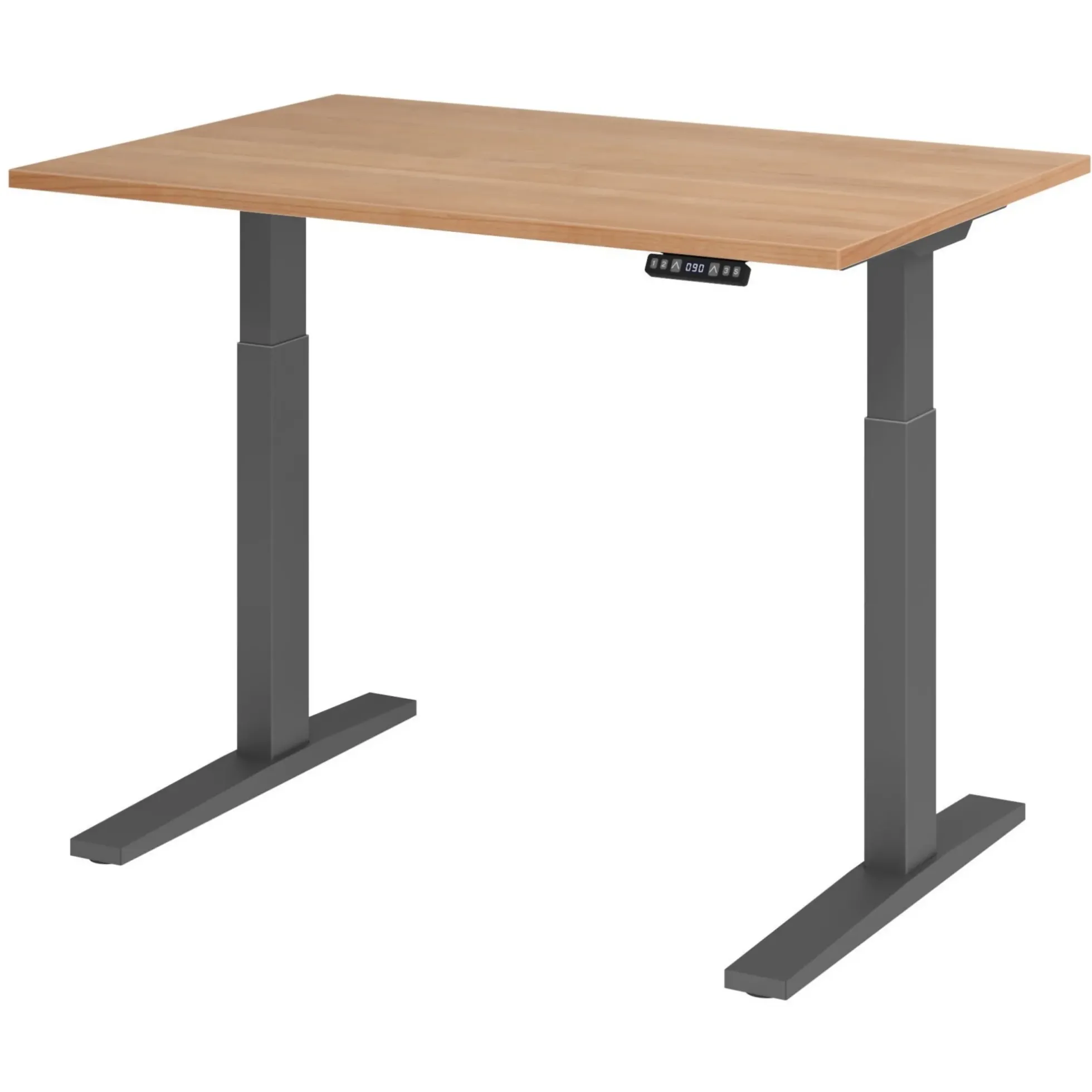 XMKA 12 G | Schreibtisch 120 x 80 elektrisch höhenverstellbar Nussbaum