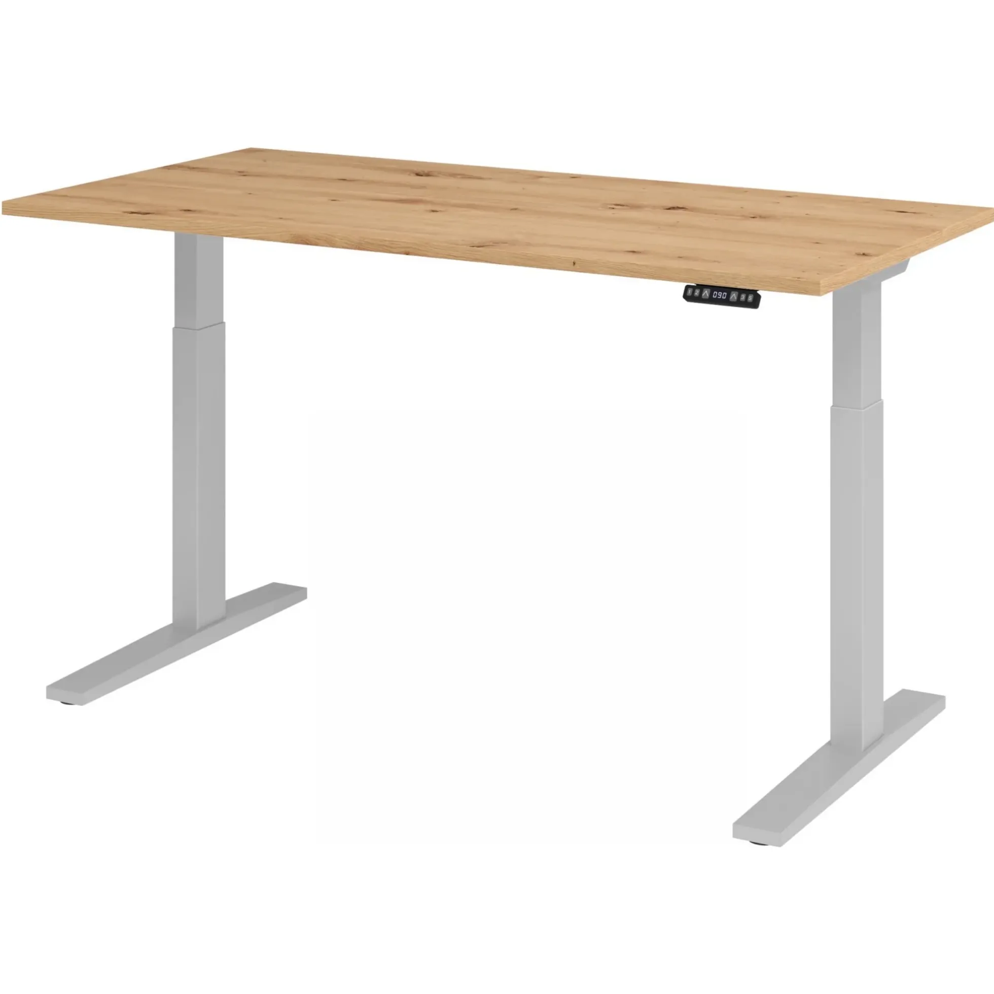 XMKA 16 S | Schreibtisch 160 x 80 elektrisch höhenverstellbar Asteiche