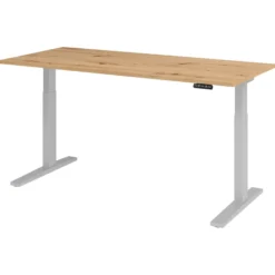 XMKA 19 S | Schreibtisch 180 x 80 elektrisch höhenverstellbar Asteiche