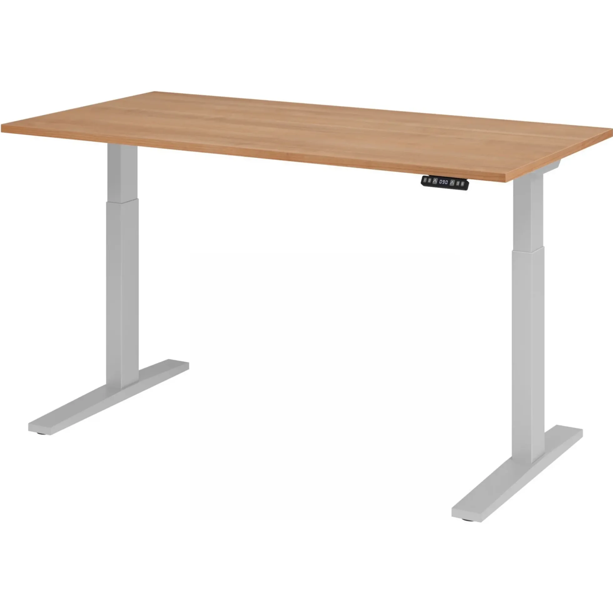 XMKA 16 S | Schreibtisch 160 x 80 elektrisch höhenverstellbar Nussbaum