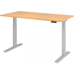 XMKA 16 S | Schreibtisch 160 x 80 elektrisch höhenverstellbar Buche