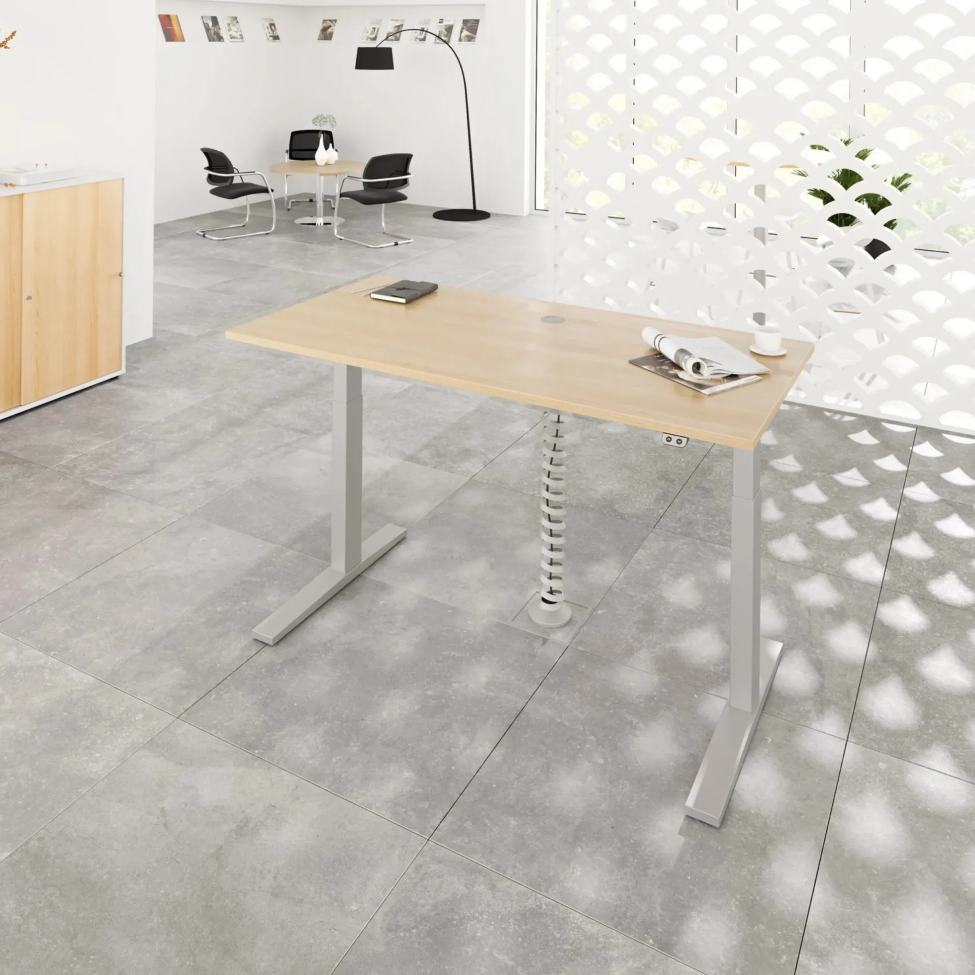 XMKA 19 S | Schreibtisch 180 x 80 elektrisch höhenverstellbar Eiche