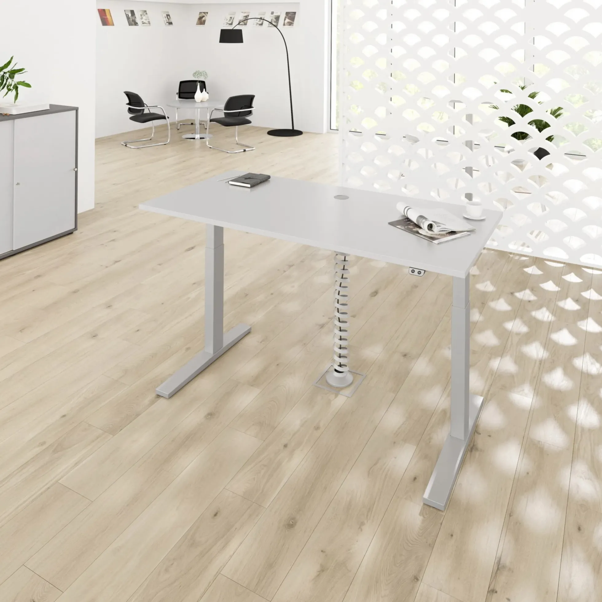 XMKA 19 S | Schreibtisch 180 x 80 elektrisch höhenverstellbar Grau