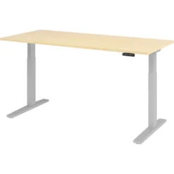 XMKA 19 S | Schreibtisch 180 x 80 elektrisch höhenverstellbar Ahorn