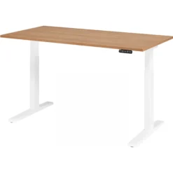 XMKA 16 W | Schreibtisch 160 x 80 elektrisch höhenverstellbar Nussbaum