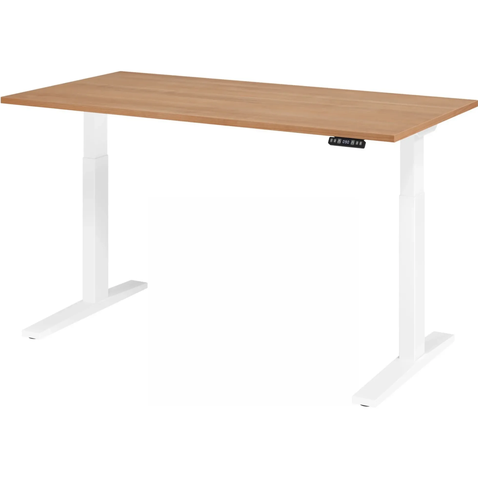XMKA 16 W | Schreibtisch 160 x 80 elektrisch höhenverstellbar Nussbaum