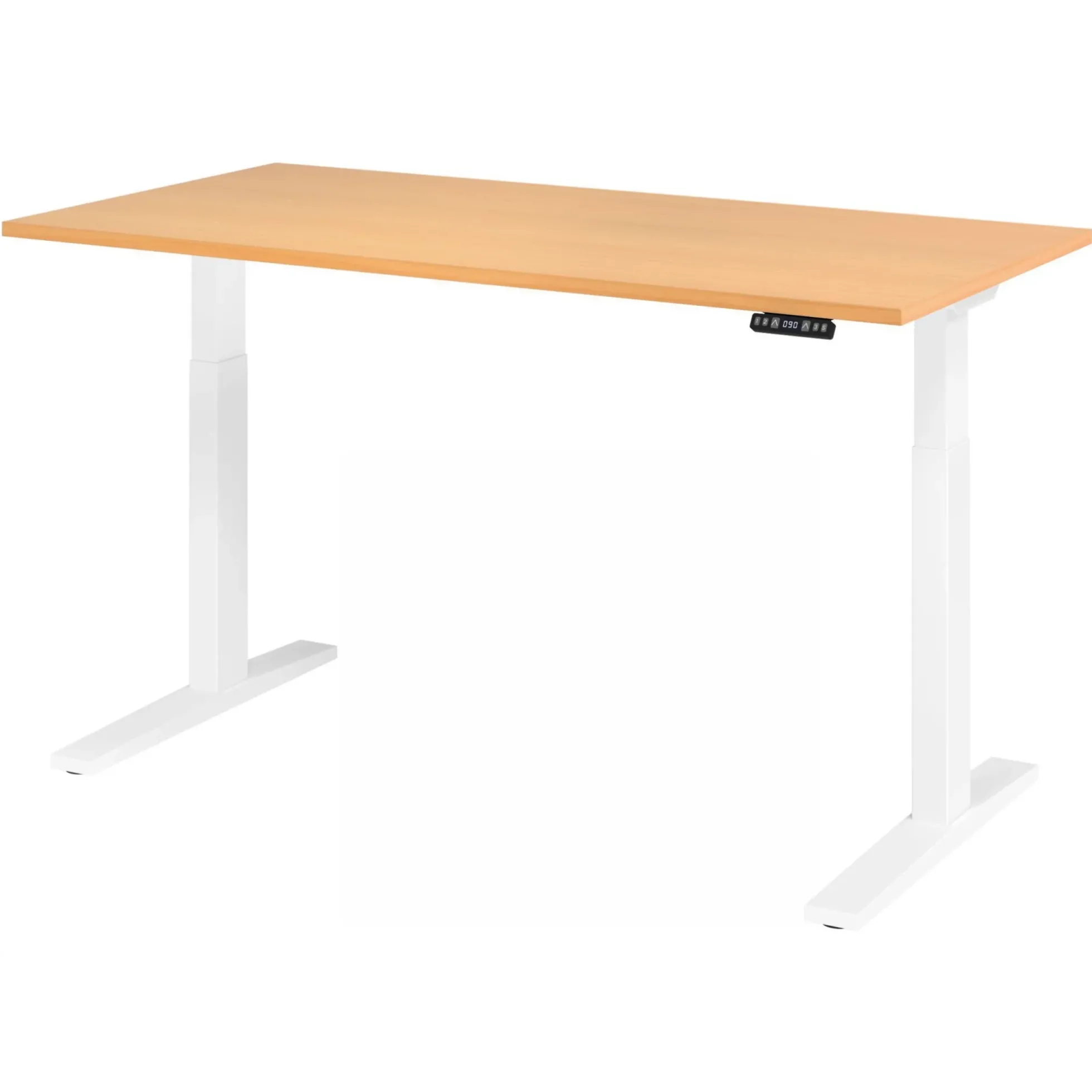 XMKA 16 W | Schreibtisch 160 x 80 elektrisch höhenverstellbar Buche