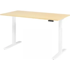XMKA 16 W | Schreibtisch 160 x 80 elektrisch höhenverstellbar Ahorn
