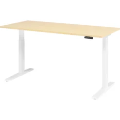 XMKA 19 W | Schreibtisch 180 x 80 elektrisch höhenverstellbar Ahorn
