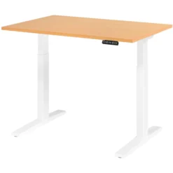 XMKA 12 W | Schreibtisch 120 x 80 elektrisch höhenverstellbar Buche