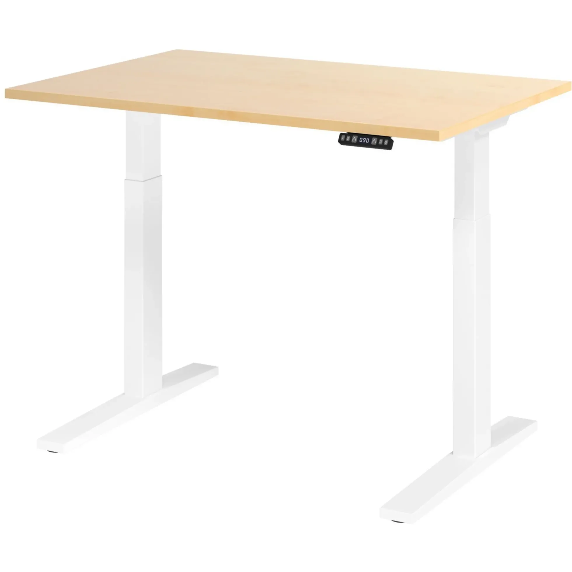 XMKA 12 W | Schreibtisch 120 x 80 elektrisch höhenverstellbar Ahorn