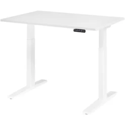 XMKA 12 W | Schreibtisch 120 x 80 elektrisch höhenverstellbar Weiß