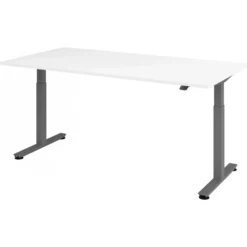 XMST 2E G | Schreibtisch 200 x 100 elektrisch höhenverstellbar Weiß