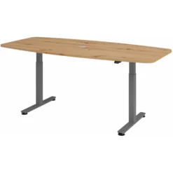 XMST 22 G | Schreibtisch 220 x 103 elektrisch höhenverstellbar Asteiche