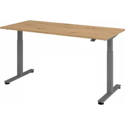 XMST 19 G | Schreibtisch 180 x 80 elektrisch höhenverstellbar Asteiche
