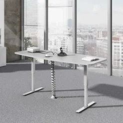 XMST 22 G | Schreibtisch 220 x 103 elektrisch höhenverstellbar Grau