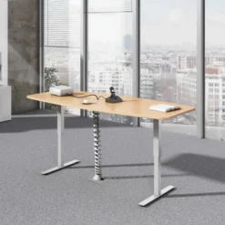 XMST 22 G | Schreibtisch 220 x 103 elektrisch höhenverstellbar Buche