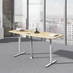 XMST 22 G | Schreibtisch 220 x 103 elektrisch höhenverstellbar Ahorn