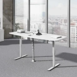 XMST 22 G | Schreibtisch 220 x 103 elektrisch höhenverstellbar Weiß
