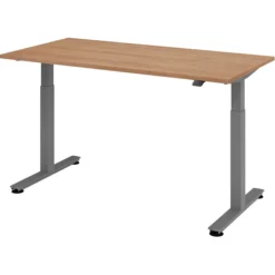 XMST 16 G | Schreibtisch 160 x 80 elektrisch höhenverstellbar Nussbaum