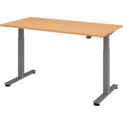 XMST 16 G | Schreibtisch 160 x 80 elektrisch höhenverstellbar Buche