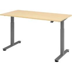XMST 16 G | Schreibtisch 160 x 80 elektrisch höhenverstellbar Ahorn
