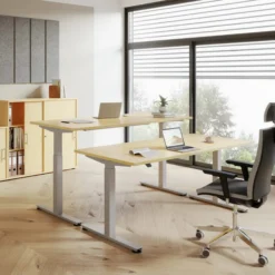 XMST 19 G | Schreibtisch 180 x 80 elektrisch höhenverstellbar Ahorn