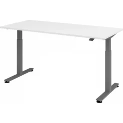 XMST 19 G | Schreibtisch 180 x 80 elektrisch höhenverstellbar Weiß