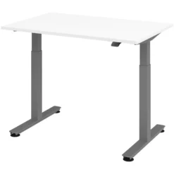 XMST 12 G | Schreibtisch 120 x 80 elektrisch höhenverstellbar Weiß