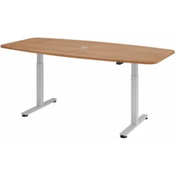 XMST 22 S | Schreibtisch 220 x 103 elektrisch höhenverstellbar Nussbaum