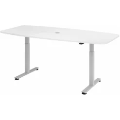 XMST 22 S | Schreibtisch 220 x 103 elektrisch höhenverstellbar Weiß