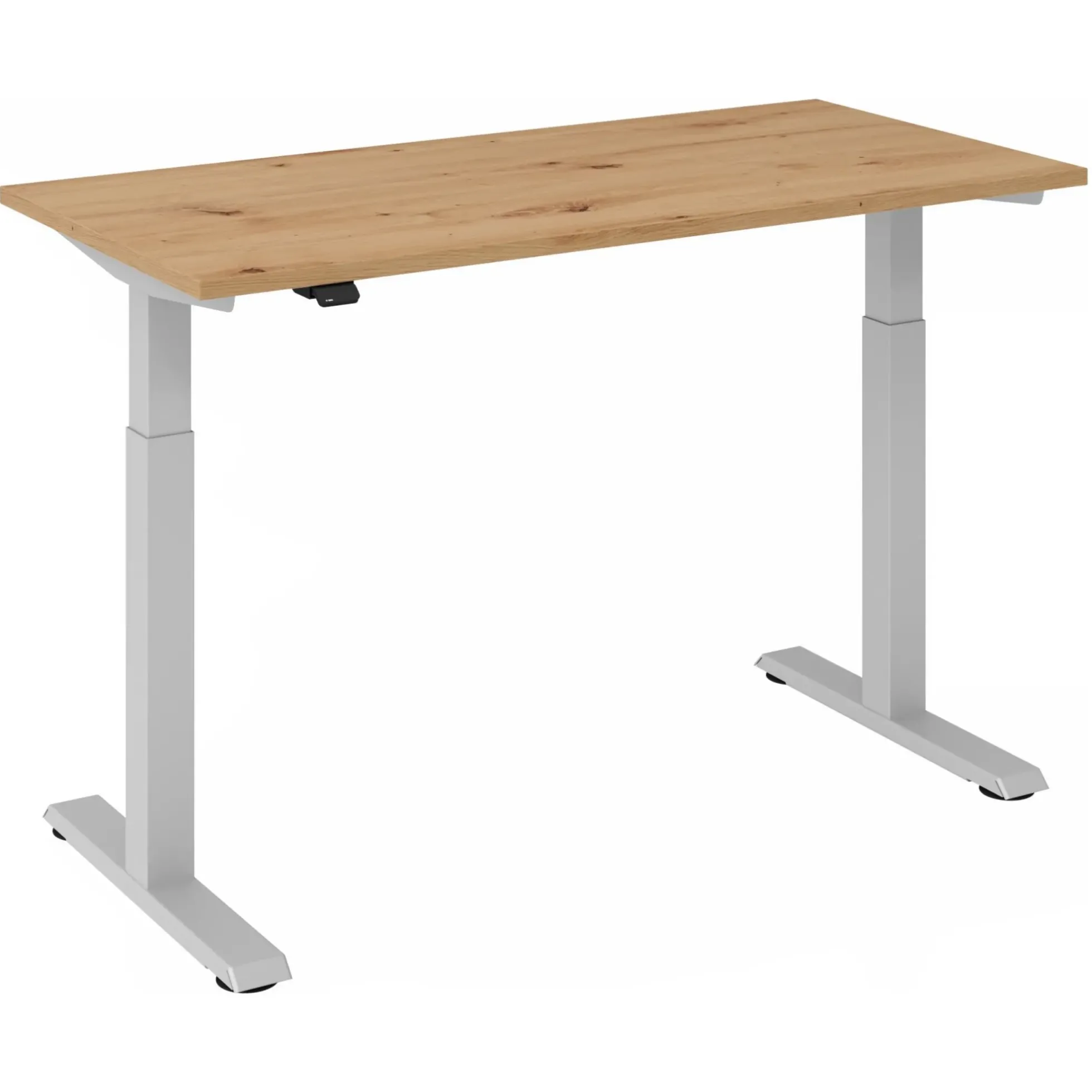 XMST 614 S | Schreibtisch 140 x 67 elektrisch höhenverstellbar Asteiche/Silber