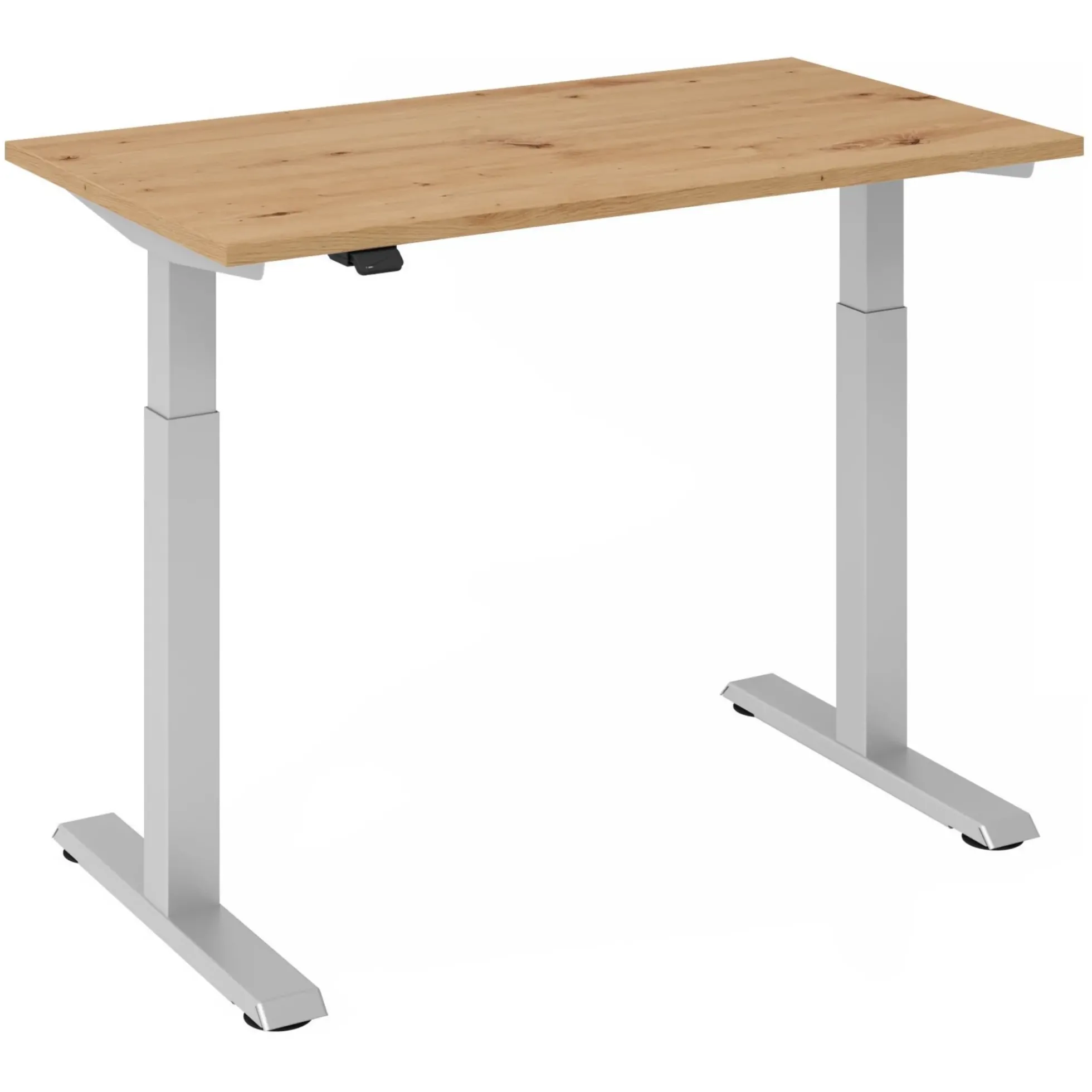 XMST 612 S | Schreibtisch 120 x 67 elektrisch höhenverstellbar Asteiche/Silber