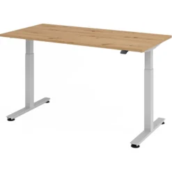 XMST 16 S | Schreibtisch 160 x 80 elektrisch höhenverstellbar Asteiche