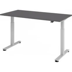 XMST 16 S | Schreibtisch 160 x 80 elektrisch höhenverstellbar Graphit