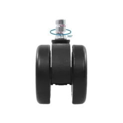 5x ROLO COLOR 60 11mm/60mm | Hartböden - Stuhlrollen Schwarz