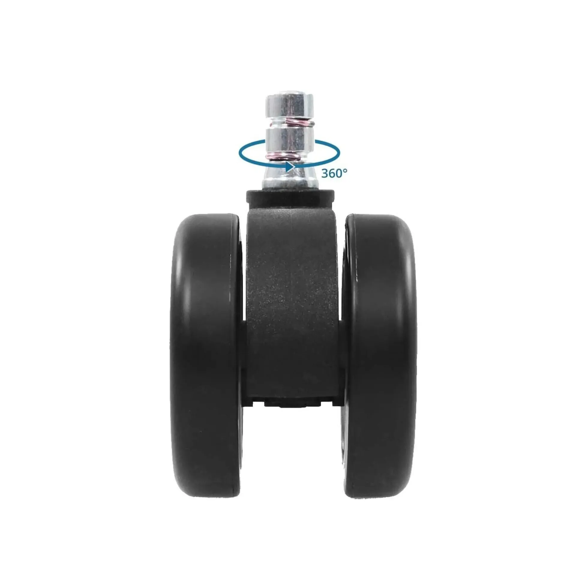 5x ROLO COLOR 60 11mm/60mm | Hartböden - Stuhlrollen Schwarz
