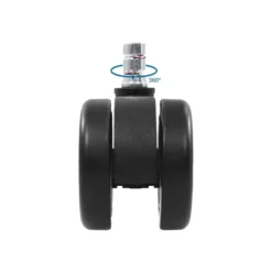 5x ROLO COLOR 60 11mm/60mm | Hartböden - Stuhlrollen Schwarz/Weiß