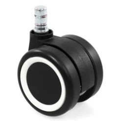 5x ROLO COLOR 60 11mm/60mm | Hartböden - Stuhlrollen Schwarz/Weiß