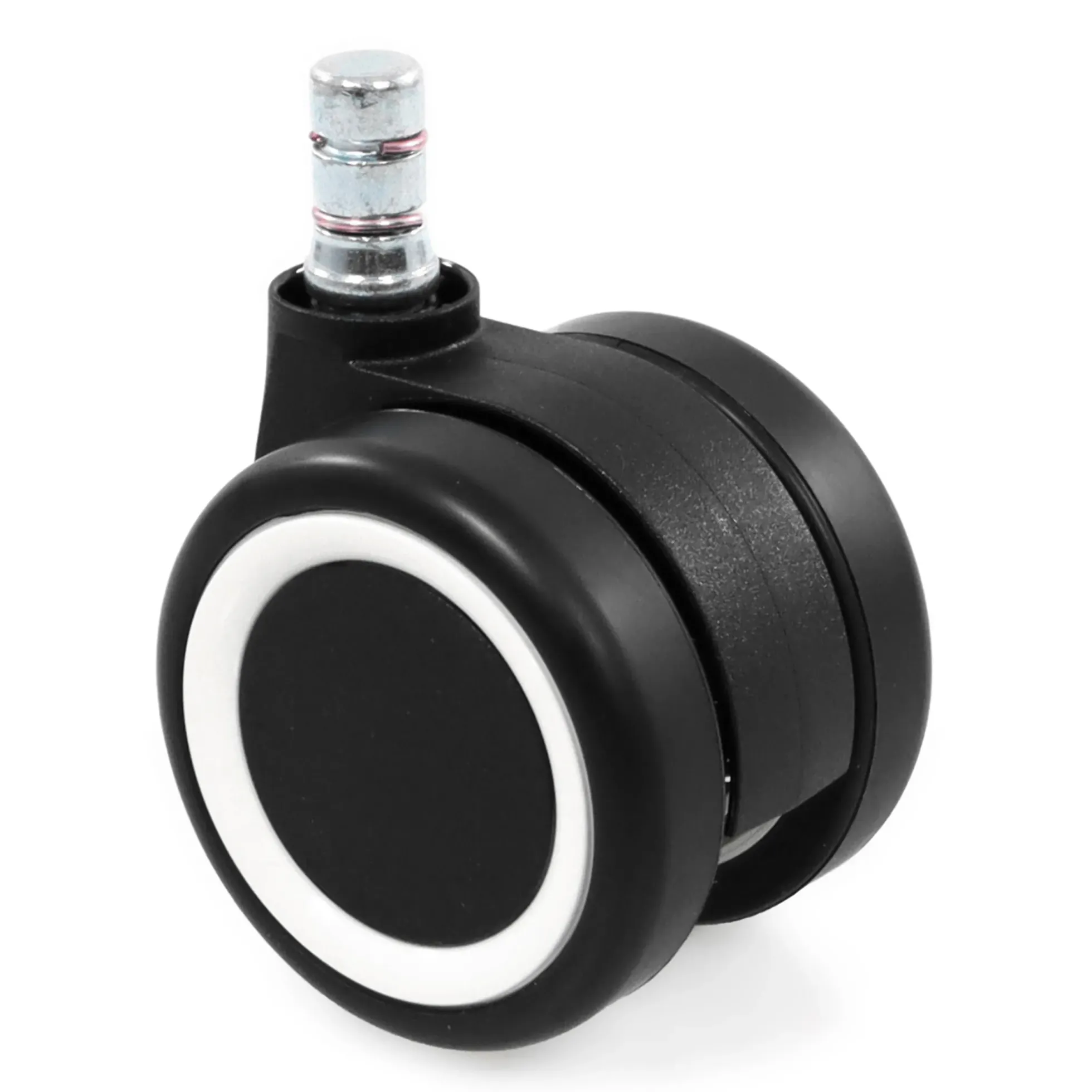 5x ROLO COLOR 60 11mm/60mm | Hartböden - Stuhlrollen Schwarz/Weiß