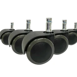 5x ROLO EASY 10mm/50mm | Hartböden - Stuhlrollen Schwarz