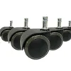 5x ROLO EASY 11mm/50mm | Hartböden - Stuhlrollen Schwarz