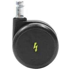 5x ROLO ESD 11mm/65mm | Hartböden - Stuhlrollen Schwarz