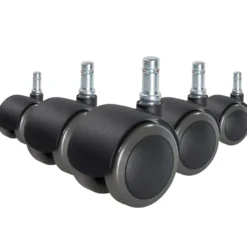 5x ROLO FIX 11mm/50mm | Hartböden - Stuhlrollen Schwarz