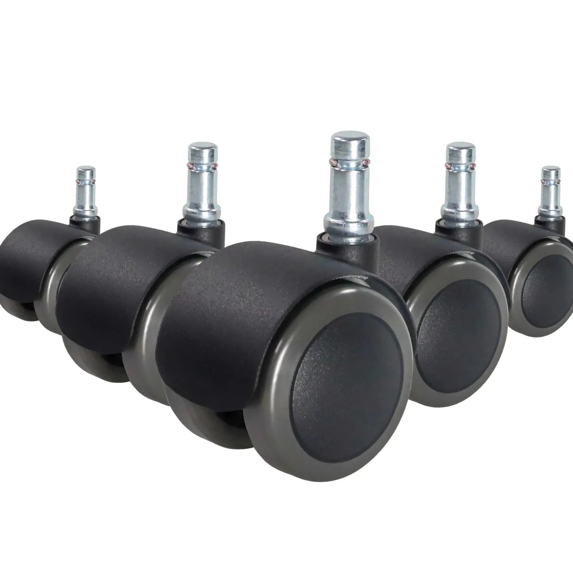 5x ROLO FIX 11mm/50mm | Hartböden - Stuhlrollen Schwarz