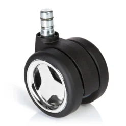 5x ROLO GAME No-Noise 11mm/60mm | Hartböden - Stuhlrollen Chrom/Schwarz