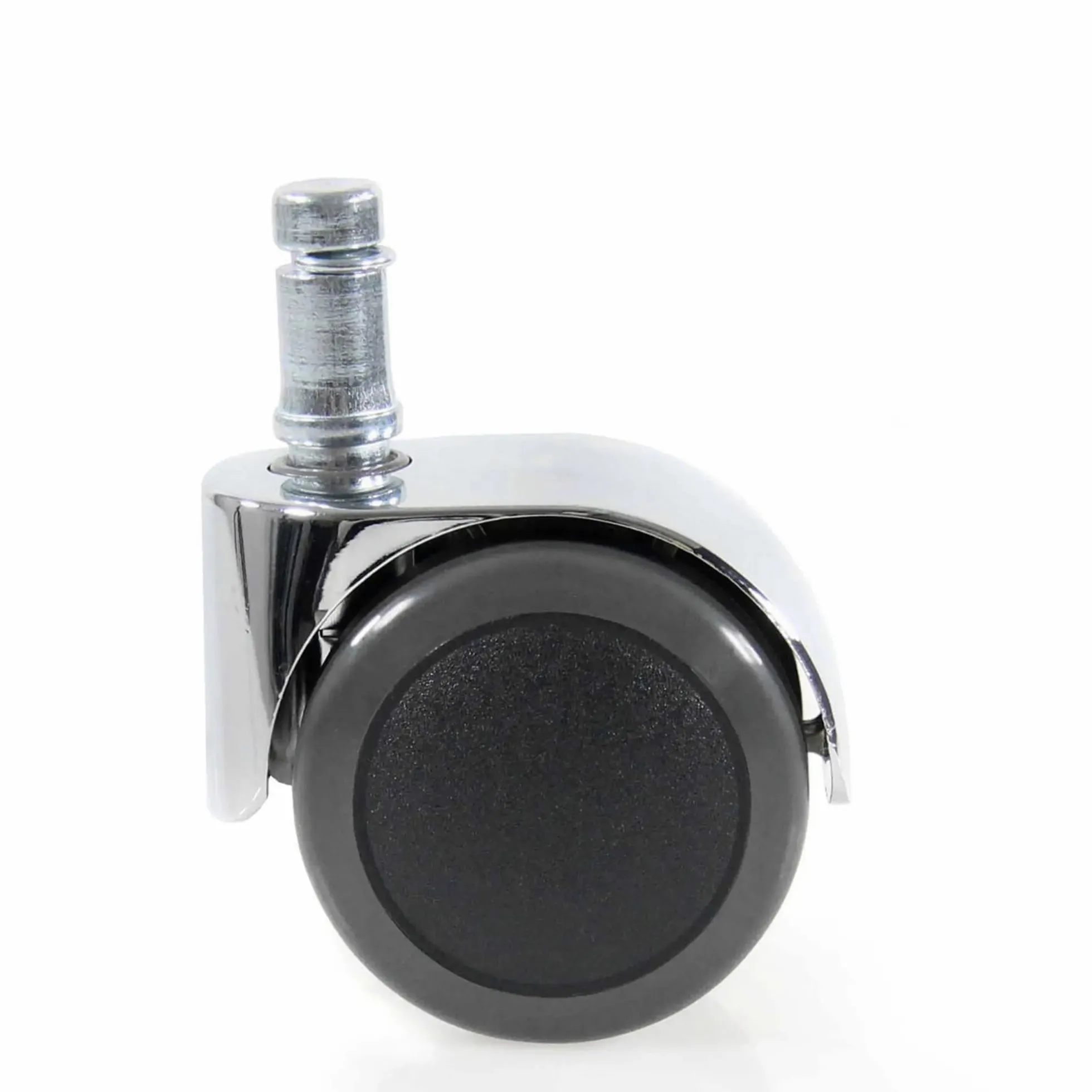 5x ROLO LUX 11mm/50mm | Hartböden - Stuhlrollen Schwarz/Silber