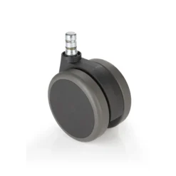 5x ROLO No-Noise 11mm/75mm | Hartböden - Stuhlrollen Schwarz