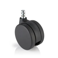 5x ROLO No-Noise 11mm/75mm | Teppichböden - Stuhlrollen Schwarz