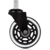 5x ROLO SKATE ST 11mm/75mm | Hartböden - Stuhlrollen Schwarz/Transparent